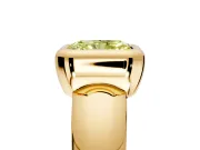 Solitaire Engagement Ring Setting for Fancy Yellow Radiant Cut Center with Wide Band and Bezel Head in Yellow Gold