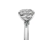 Solitaire Engagement Ring Setting for Cushion Cut Center with Straight Thin Band and Prong Head in Sterling Silver