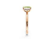 Solitaire Engagement Ring Setting for Fancy Yellow Radiant Cut Center with Plain Band, Open Basket and Prong Head in Rose Gold