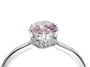 Hidden Halo Engagement Ring Setting for Fancy Pink Marquise Center with Wide Flat Plain Band and Prong Head in Platinum