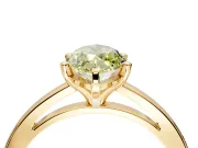 Solitaire Engagement Ring Setting for Fancy Yellow Marquise Center with Basket Rail and Prong Head in Yellow Gold