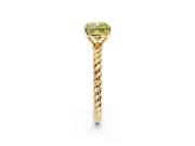 Solitaire Engagement Ring Setting for Fancy Yellow Cushion Cut Center with Plain Twisted Rope Band and Prong Head in Yellow Gold