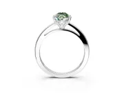 Solitaire Engagement Ring Setting for Fancy Green Marquise Center with Basket Rail and Prong Head in Platinum