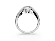 Tension Engagement Ring Setting for Marquise Center with Wide Tapered Band and Tension Head in Platinum