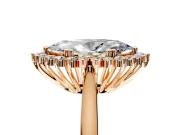 Starburst Halo Engagement Ring Setting for Marquise Center with Thin Round-Wire Band and Prong Head in Rose Gold
