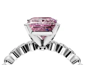 Solitaire Engagement Ring Setting for Fancy Pink Princess Cut Center with Bezel-Dot Beaded Band and Prong Head in Sterling Silver