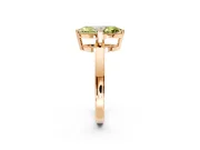 Solitaire Engagement Ring Setting for Fancy Yellow Marquise Center with Plain Band and Flat Tab Prong Head in Rose Gold