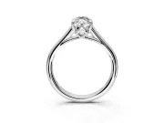 Solitaire Engagement Ring Setting for Marquise Center with Cathedral Band and Prong Head in Sterling Silver