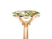 Minimalist Solitaire Engagement Ring Setting for Fancy Yellow Marquise Center with Thin Band and Prong Head in Rose Gold