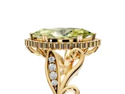Halo Engagement Ring Setting for Fancy Yellow Marquise Center with Leaf Motif Split Shank and Prong Head in Yellow Gold