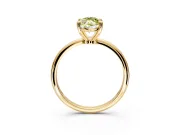 Minimalist Solitaire Engagement Ring Setting for Fancy Yellow Marquise Center with Thin Band and Prong Head in Yellow Gold