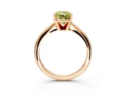 Solitaire Engagement Ring Setting for Fancy Yellow Radiant Cut Center with Knife Ridge Band and Claw Prong Head in Rose Gold