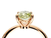 Minimalist Solitaire Engagement Ring Setting for Fancy Yellow Marquise Center with Thin Band and Prong Head in Rose Gold
