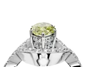 Halo Engagement Ring Setting for Fancy Yellow Marquise Center with Pave Infinity Twist Band and Prong Head in Sterling Silver
