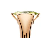 Tension Engagement Ring Setting for Fancy Yellow Marquise Center with Wide Tapered Band and Tension Head in Rose Gold