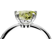Minimalist Solitaire Engagement Ring Setting for Fancy Yellow Heart-Shaped Center with Thin Band and Prong Head in Platinum